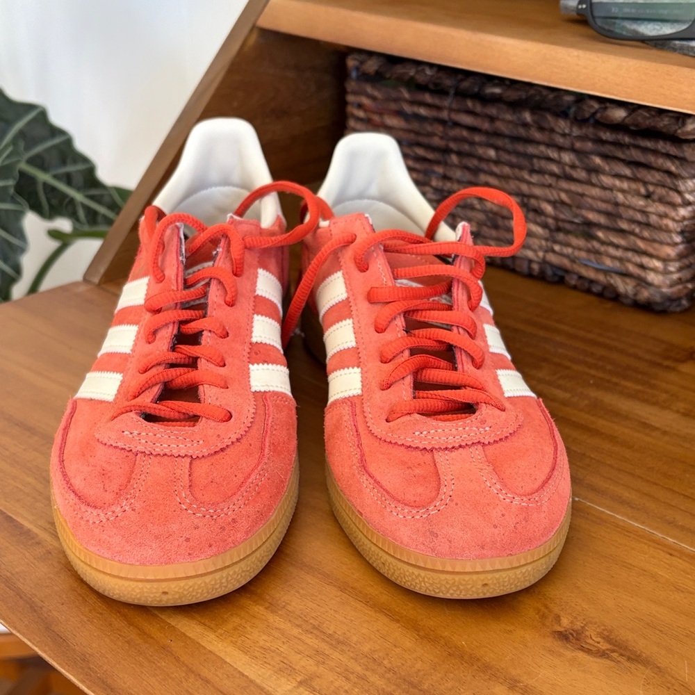 Adidas Handball Spezial Red and White Sneakers